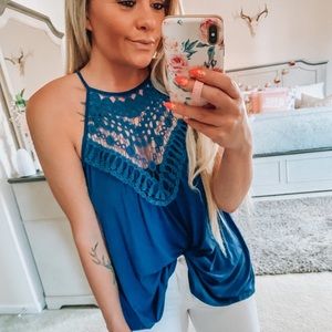 Darling Lace Crochet Tank